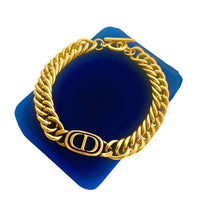 Load image into Gallery viewer, Repurposed Christian Dior CD Charm Chunky Toggle Clasp Bracelet