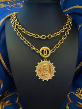 Load image into Gallery viewer, *Very Rare* Large Repurposed 1980’s *New Vintage* CC Coin &amp; Cameo Statement Convertible 3~in~1 Chain~Belt/Necklace