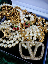 Load image into Gallery viewer, *Very Rare One of a Kind*X~Large* Repurposed Valentino Garavani Crystal Pavè Vintage Statement Necklace