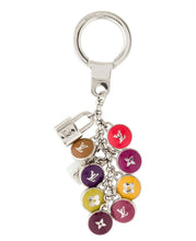 Load image into Gallery viewer, Repurposed Louis Vuitton Keyring &amp; Enameled Butterfly Charm Necklace