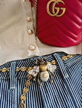 Load image into Gallery viewer, X~Large Repurposed *Rare*Gucci Bee 3~in~1 Convertible Statement Necklace