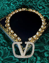 Load image into Gallery viewer, *Very Rare One of a Kind*X~Large* Repurposed Valentino Garavani Crystal Pavè Vintage Statement Necklace
