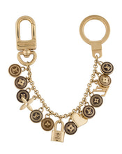 Load image into Gallery viewer, Repurposed Brown &amp; Gold Louis Vuitton Coin Nautical Charm Necklace