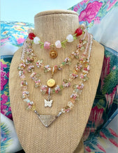 Load image into Gallery viewer, Repurposed Louis Vuitton Signature Flower Coin Vintage Flowers Necklace