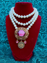 Load image into Gallery viewer, *Very Rare One of a Kind* X~Large* Repurposed Paris CC Coin Pearl Like Convertible Vintage Brooch/Belt/ Necklace