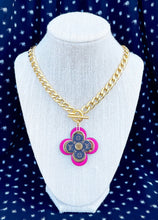 Load image into Gallery viewer, X~Large Repurposed Louis Vuitton Monogram Charm 2~in~1 Necklace