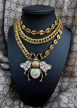 Load image into Gallery viewer, X~Large Repurposed *Rare*Gucci Bee 3~in~1 Convertible Statement Necklace