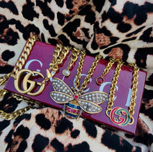 Load image into Gallery viewer, *Very Rare*Repurposed Gucci Margaret Queen Bee Crystal Pave Necklace