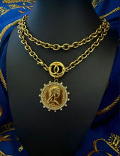 Load image into Gallery viewer, *Very Rare* Large Repurposed 1980’s *New Vintage* CC Coin &amp; Cameo Statement Convertible 3~in~1 Chain~Belt/Necklace
