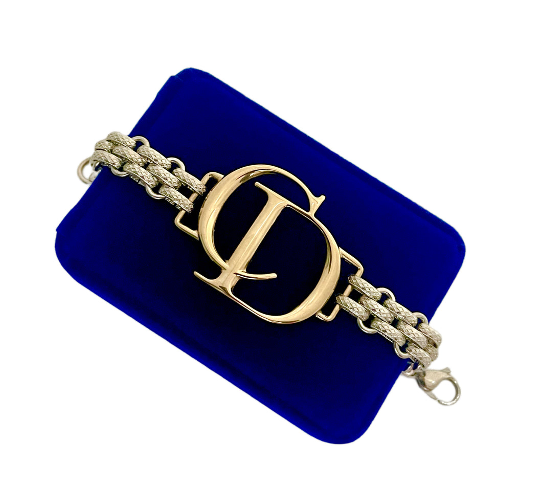 X~Large Repurposed Christian Dior Hardware Mixed Metals Bracelet