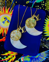 Load image into Gallery viewer, Repurposed Louis Vuitton Pendant &amp; SOLAR ECLIPSE Interchangeable Charm Necklace