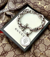 Load image into Gallery viewer, Repurposed *Rare* Gucci Knight Coin  Shakle Bracelet