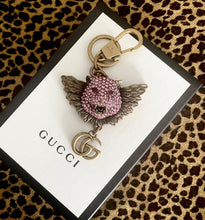 Load image into Gallery viewer, *Very Rare*Repurposed X~Large Gucci Tiger Carved Wings Crystal Statement Necklace