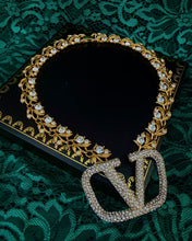 Load image into Gallery viewer, *Very Rare One of a Kind*X~Large* Repurposed Valentino Garavani Crystal Pavè Vintage Statement Necklace