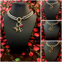 Load image into Gallery viewer, X~Large 4~in 1  Repurposed Louis Vuitton Two~Tone LoVe 🍒 Vintage Necklace