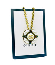 Load image into Gallery viewer, X~Large Repurposed Crystal Interlocking GG Gucci Hardware Toggle Necklace