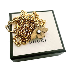 Repurposed Gucci Bee Charm Toggle Necklace