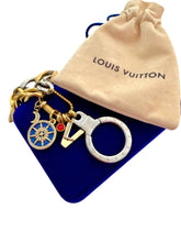 Load image into Gallery viewer, Repurposed Louis Vuitton Keyring Mix Metals Charm Bracelet