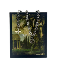 Load image into Gallery viewer, Repurposed Gucci Interlocking  GG Charm Mariner Link Necklace