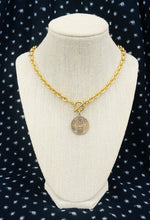 Load image into Gallery viewer, Repurposed Rue Cambon Paris CC Coin Toggle Necklace