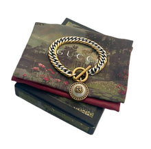 Load image into Gallery viewer, Repurposed Interlocking GG Gucci Button Mix Metal Bracelet