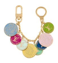 Load image into Gallery viewer, Repurposed Trunks and Bags Louis Vuitton Turquoise &amp; Gold Charm Toggle Bracelet