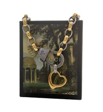 Load image into Gallery viewer, Repurposed Gucci Key Clasp with Interchangeable Heart &amp; Bee Charms Necklace