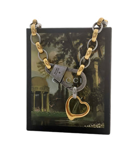 Repurposed Gucci Key Clasp with Interchangeable Heart & Bee Charms Necklace