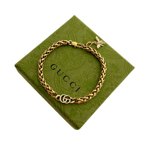 Repurposed Interlocking GG Gucci Charm  Bracelet