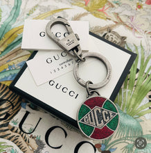 Load image into Gallery viewer, Repurposed Gucci Key Clasp with Interchangeable Heart &amp; Bee Charms Necklace