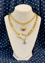 Load image into Gallery viewer, Repurposed 1990’s Gucci KeyClasp &amp; Bee/Heart Charm Necklace