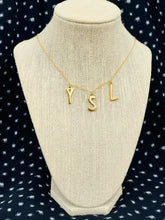 Load image into Gallery viewer, Repurposed YSL Floating Letter Charm Necklace
