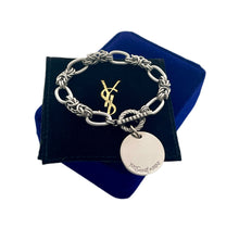 Load image into Gallery viewer, Repurposed Yves Saint Laurent Coin Adjustable Bracelet (price reduced~more info. in the description)