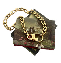 Load image into Gallery viewer, Repurposed 1990’s Gucci KeyClasp &amp; Bee/Heart Charm Necklace