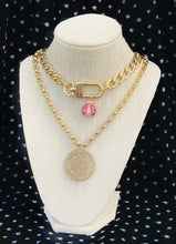 Load image into Gallery viewer, Repurposed Louis Vuitton KeyClasp &amp; Lady Bug Charm Necklace