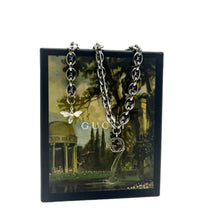 Load image into Gallery viewer, Repurposed Gucci Interlocking  GG Charm Mariner Link Necklace