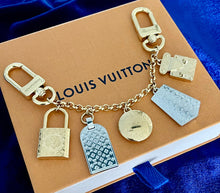 Load image into Gallery viewer, Repurposed Louis Vuitton KeyClasp &amp; Lady Bug Charm Necklace