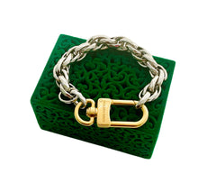 Load image into Gallery viewer, Repurposed Louis Vuitton Key Clasp Mixed Metals Bracelet