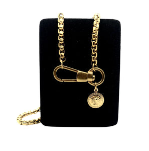 Repurposed Versace Medusa Charm Gold Necklace