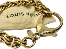 Load image into Gallery viewer, Repurposed Vintage Louis Vuitton Gold Clasp Double Link Bracelet