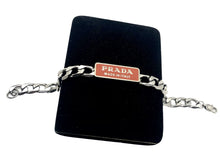 Load image into Gallery viewer, Repurposed Peach &amp; Silver Prada Bracelet