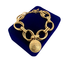 Load image into Gallery viewer, Repurposed Vintage Saint Laurent Gold Toggle Bracelet