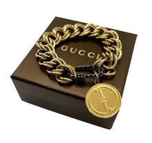Load image into Gallery viewer, Repurposed Gucci Coin Charm Carabiner Vintage Bracelet