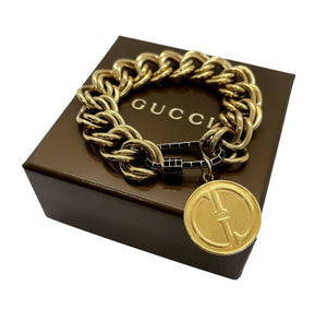 Repurposed Gucci Coin Charm Carabiner Vintage Bracelet
