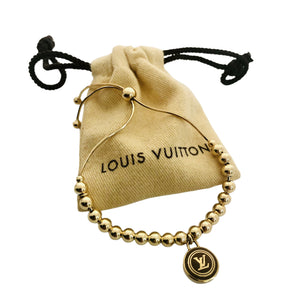 Repurposed Louis Vuitton Gold & Café Charm Bracelet