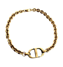 Load image into Gallery viewer, Repurposed Christian Dior Montaigne Charm  Antique Gold Bracelet