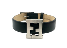 Load image into Gallery viewer, Repurposed Fendi Cut~Out Charm Leather Bracelet