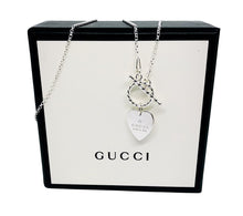 Load image into Gallery viewer, Repurposed Gucci Medium Heart  Sterling Silver Toggle Clasp Necklace