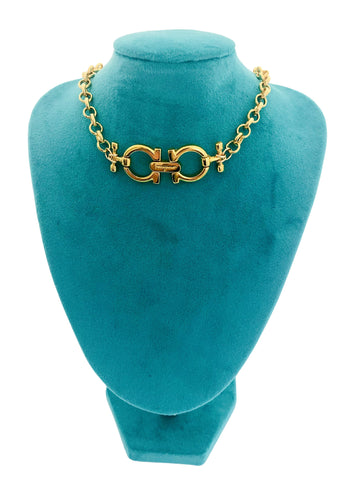 Repurposed Vintage Salvatore Ferragamo Gold Chocker