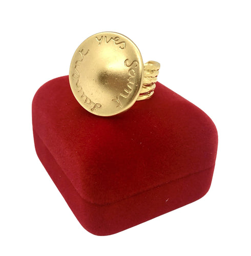 Repurposed Big & Bold Yves Saint Laurent  Gold Ring